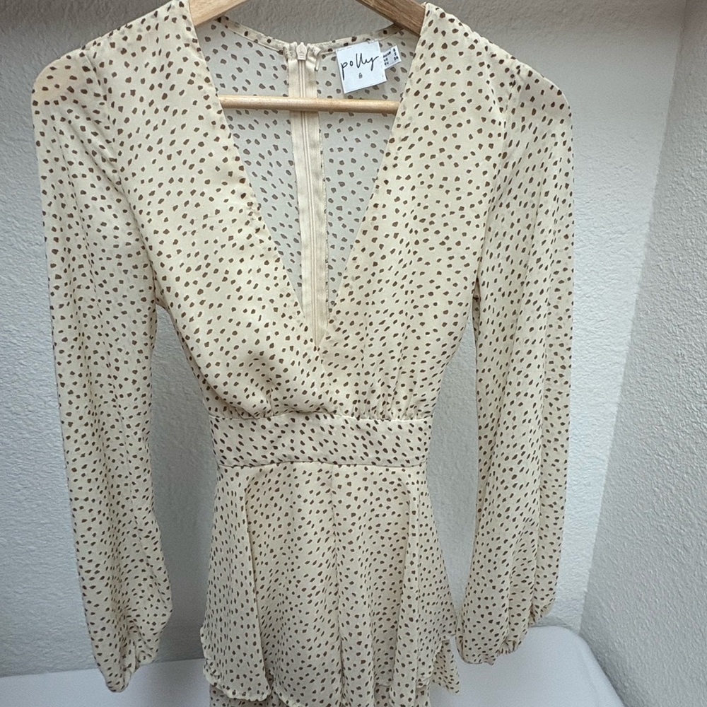 Polly Cream Polka Dot Dress